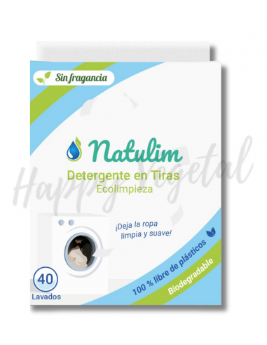 Detergente Sin Fragancia En Tiras, 40 Lavados (Natulim)