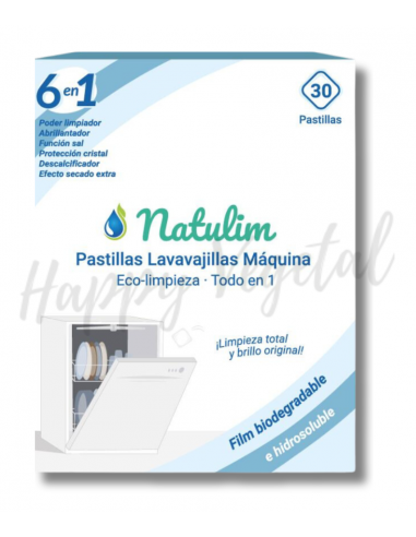 Eco Pastillas Lavavajillas 6 en 1 - 30 lavados (Natulim)