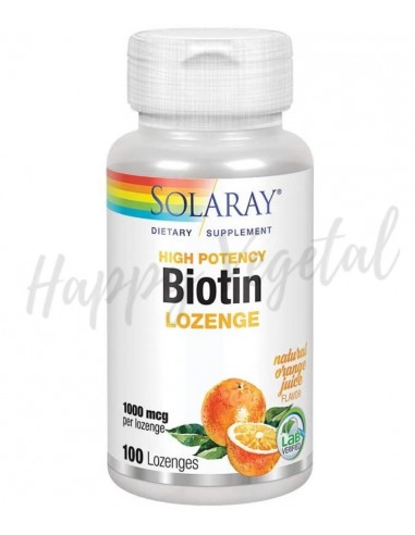Biotina 100 comprimidos sublinguales (Solaray)