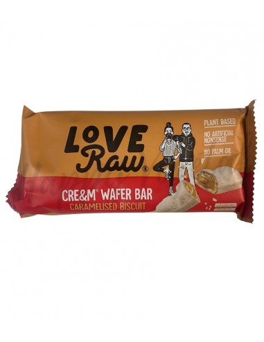 Barquillos rellenos de galleta caramelizada 43g (Love Raw)
