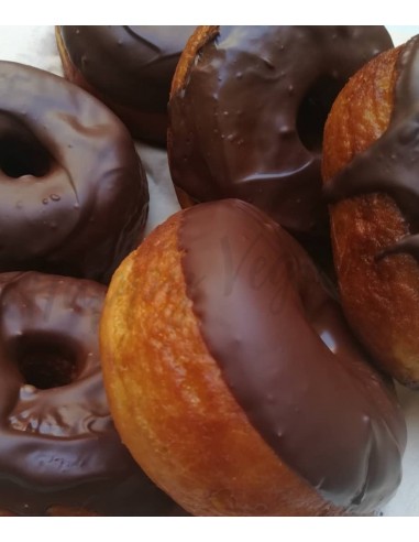 Donut con cobertura de chocolate Vegano (Amy)