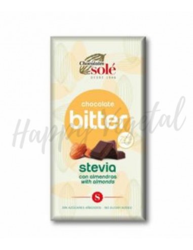 Chocolate 72% cacao con Almendras y stevia (Solé)