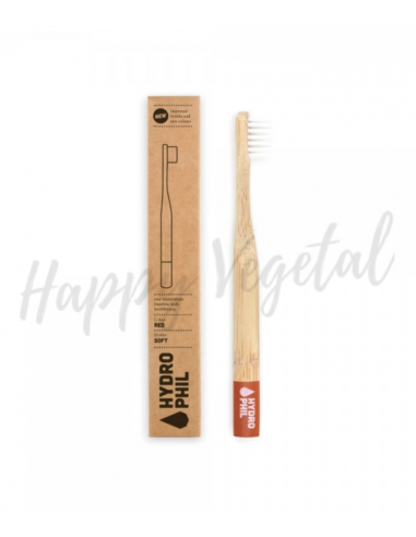 Cepillo de Dientes de Bambú ROJO · Infantil (Hydrophil)