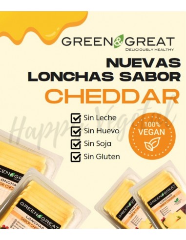 Cheddar En Lonchas 200g (Green Great)