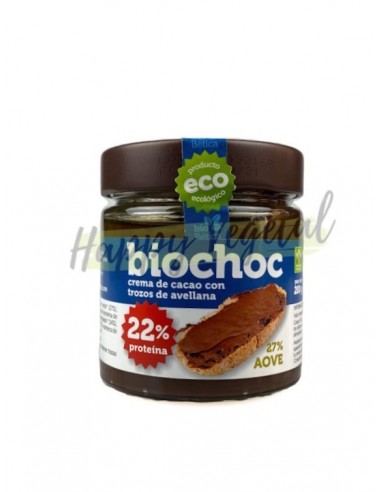 Crema de cacao avellana 22% proteÃ­na Bio 200g (Biochoc)